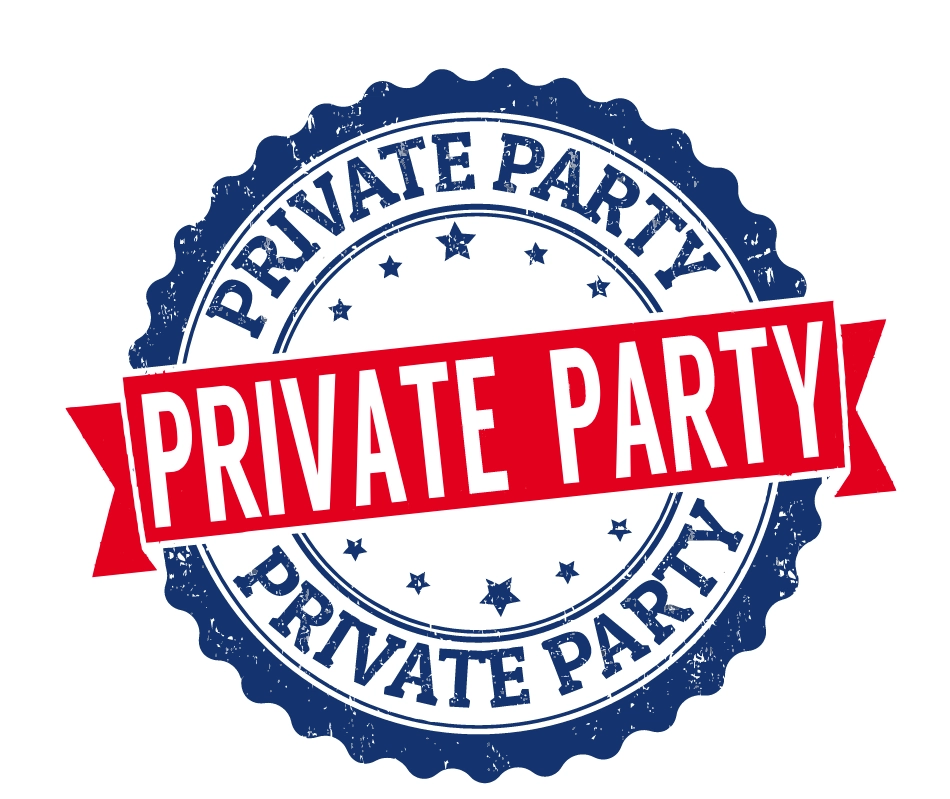 Stempel mit Aufschrift: Private Party